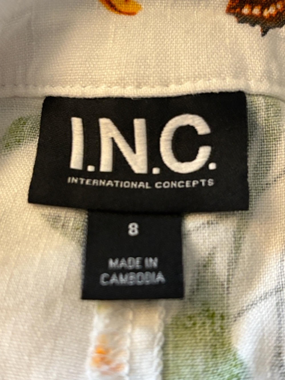 High Rise Linen Garden Floral Shorts Size 8